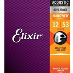 Elixir Acoustic Nanoweb 80/20 Bronze Guitar Strings