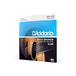 D'Addario Light 12-String Acoustic Guitar Strings - 10-47