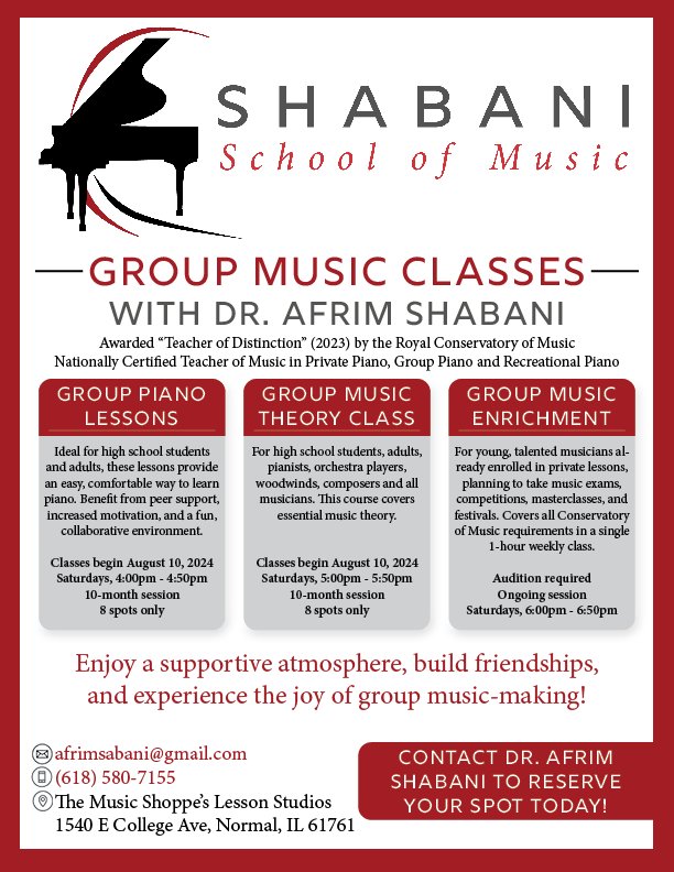 Afrim Shabani group music lessons