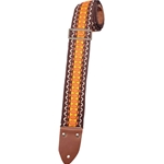 Henry Heller 2" Vintage Series Deluxe Jacquard Strap - Yellow/Brown