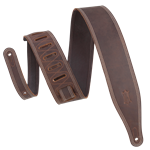 Levy's Like Butter Series Double Stitched Guitar Strap - Dark Brown