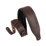 Levy's Amped Series Leather Guitar Strap - Dark Brown