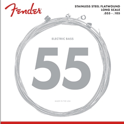 Fender Stainless Steel 9050's Flatwound Bass Strings - 055-105