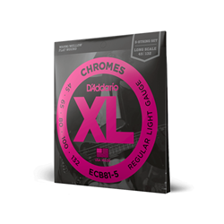 D'Addario EXL Chromes 5-String Bass Set ECB815