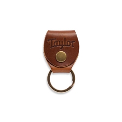 Taylor Key Ring w/ Pick Holder - Brown Leather