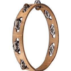 Meinl 10" Traditional Wood Tambourine - Single Row w/ Steel Jingles