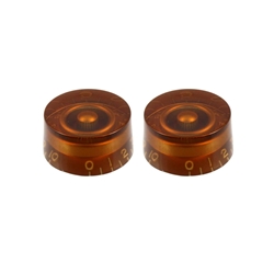 Allparts Vintage Style Speed Knobs - Amber, Set of 2