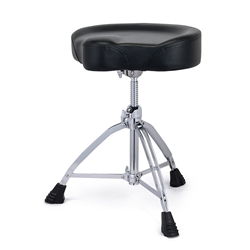 Mapex T855 Saddle-Style Drum Throne - Black Leather