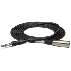 Hosa Balanced Interconnect Cable - 1/4" TRS to XLR3M - 15ft