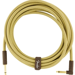 Fender Deluxe Series Tweed Cable - 15ft, Straight/Angled